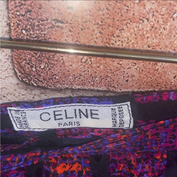 Celine Vintage Retro Multi colored, abstract print, 2piece set, top & skirt - Picture 7 of 14
